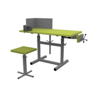 Верстак ученический комбинированный с тисками и струбциной, с защитным экраном и табуретом - fgospostavki.ru - Салехард