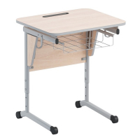 Стол ученический одноместный с наклоном столешницы (0-24°) и корзиной - fgospostavki.ru - Салехард