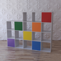 Стеллаж для игрушек и книг "Яркие акценты" - fgospostavki.ru - Салехард