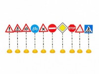 Комплект стоек с дорожными знаками № 1 - fgospostavki.ru - Салехард
