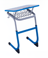 Парта одноместная регулируемая по высоте (наклонная столешница) с антивандальной кромкой - fgospostavki.ru - Салехард