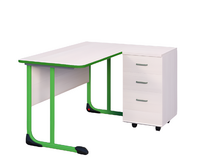 Стол учителя с тумбой с антивандальной кромкой - fgospostavki.ru - Салехард