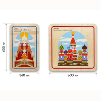 Набор стеновых панелей «Памятные места России - Кижи, Москва» - fgospostavki.ru - Салехард