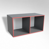 Открытая настенная полка-2-х секционная ТР2 ЛДСП  - fgospostavki.ru - Салехард