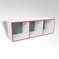 Открытая настенная полка-3-х секционная ТР3 ЛДСП  - fgospostavki.ru - Салехард