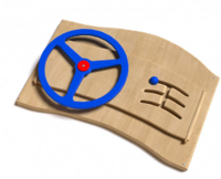 Дидактическая панель с автомобильным рулем - fgospostavki.ru - Салехард