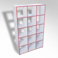 Шкаф открытый многосекционный ТР15 ЛДСП  - fgospostavki.ru - Салехард