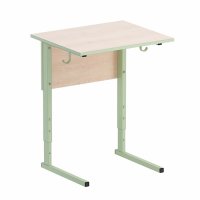 Стол ученический регулируемый (одноместный) на прямоугольной трубе - fgospostavki.ru - Салехард