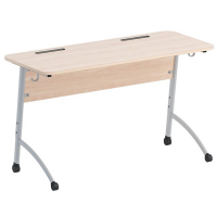 Стол двухместный ученический регулируемый на плоскоовальной трубе - fgospostavki.ru - Салехард