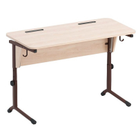 Стол ученический двухместный с наклоном столешницы (0-24°) на плоскоовальной трубе - fgospostavki.ru - Салехард