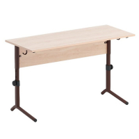 Стол ученический двухместный  регулируемый на плоскоовальной трубе - fgospostavki.ru - Салехард