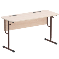 Стол двухместный ученический на круглой трубе - fgospostavki.ru - Салехард