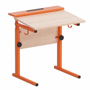 Стол ученический с наклоном столешницы (0-15°) на прямоугольной трубе - fgospostavki.ru - Салехард