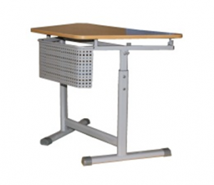 Стол ученический регулируемый трапецевидный с перфорированным экраном на плоскоовальной трубе. (1 элемент) - fgospostavki.ru - Салехард