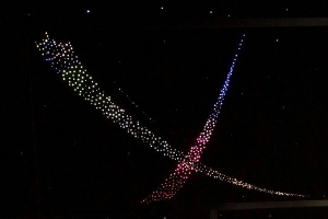 Потолок "Звездное небо с анимационным фибероптическим эффектом метеориты" - fgospostavki.ru - Салехард