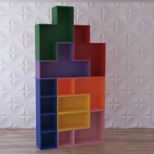 Стеллаж для игрушек "Цветная стройка" - fgospostavki.ru - Салехард