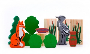 Комплект игрушек для сказкотерапии "Лиса и журавль" - fgospostavki.ru - Салехард