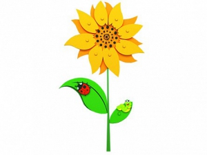 Сенсомоторное декоративно-развивающее панно "Подсолнух" - fgospostavki.ru - Салехард