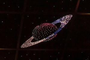 Потолок "Звездное небо с анимационным фибероптическим эффектом сатурн" - fgospostavki.ru - Салехард