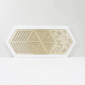 Декоративная тактильная панель - «Рельефные многоугольные формы» - fgospostavki.ru - Салехард