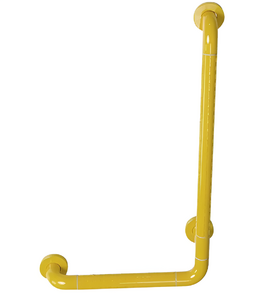 Поручень опорный L-образный вертикальный (желтый) - fgospostavki.ru - Салехард