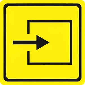 Тактильный знак (вход в помещение) 150х150 - fgospostavki.ru - Салехард