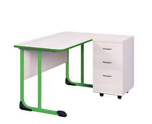Стол учителя с тумбой с антивандальной кромкой - fgospostavki.ru - Салехард