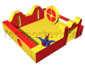 Игровой бассейн "Замок" с аппликациями и дополнительными игровыми элементами - fgospostavki.ru - Салехард