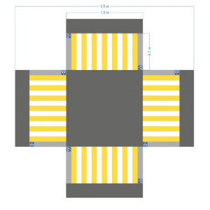 Имитация четырехстороннего перекрестка 5,5*4,5 м - fgospostavki.ru - Салехард
