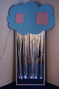 Зеркальное панно с фиброоптическими нитями «Разноцветный дождь» - fgospostavki.ru - Салехард