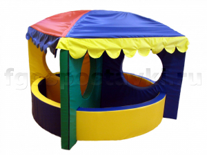 Сухой бассейн-трансформер "Карусель" 6 элементов с шариками - fgospostavki.ru - Салехард