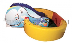 Сухой бассейн овальный с горкой "Кит" ПВХ - fgospostavki.ru - Салехард