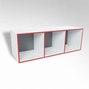 Открытая настенная полка-3-х секционная ТР3 ЛДСП  - fgospostavki.ru - Салехард