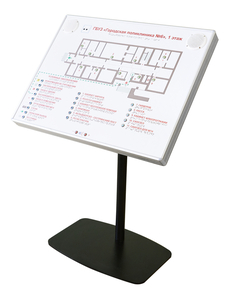 Тактильно-звуковая мнемосхема в комплекте со стойкой (вертикальная стойка) - fgospostavki.ru - Салехард