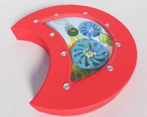 Настенный игровой модуль в виде части гусеницы с весами - fgospostavki.ru - Салехард