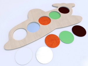 Тактильные разноцветные дощечки «Самолетик» - fgospostavki.ru - Салехард