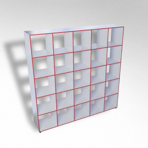 Шкаф открытый многосекционный ТР25 ЛДСП - fgospostavki.ru - Салехард