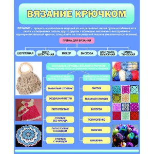 Стенд "Вязание крючком" - fgospostavki.ru - Салехард