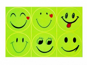 Комплект световозвращающих наклеек "Смайлики" - fgospostavki.ru - Салехард