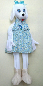 Ростовая кукла "Собачка белая" - fgospostavki.ru - Салехард