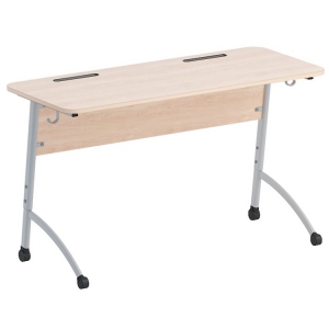 Стол двухместный ученический регулируемый на плоскоовальной трубе - fgospostavki.ru - Салехард