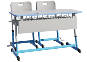 Парта NOMAD V двухместная регулируемая по высоте с антивандальной кромкой - fgospostavki.ru - Салехард