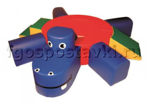 Сухой бассейн "Весёлый бегемот" с приставными элементам - fgospostavki.ru - Салехард