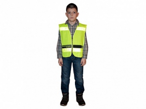 Световозвращающий жилет на молнии для пешеходов - fgospostavki.ru - Салехард