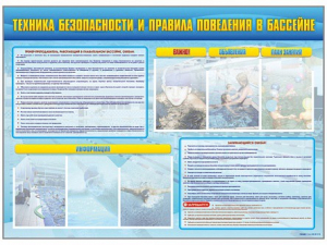 Стенд-уголок "Техника безопасности и правила поведения в бассейне" - fgospostavki.ru - Салехард