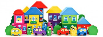 Комплект игрушек для психологической песочницы "Цветной городок большой" - fgospostavki.ru - Салехард