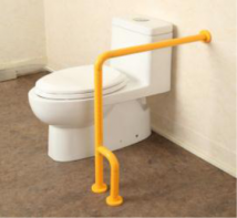 Поручень опорный с боковой опорой "Антибак" 700 х 600 х 120 миллиметров - fgospostavki.ru - Салехард