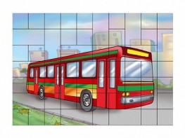 Магнитный пазл "Автобус" - fgospostavki.ru - Салехард