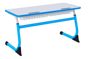 Парта SMARTY двухместная регулируемая по высоте с антивандальной кромкой - fgospostavki.ru - Салехард