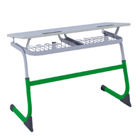 Парта SMARTY двухместная регулируемая по высоте (наклонная столешница) - fgospostavki.ru - Салехард